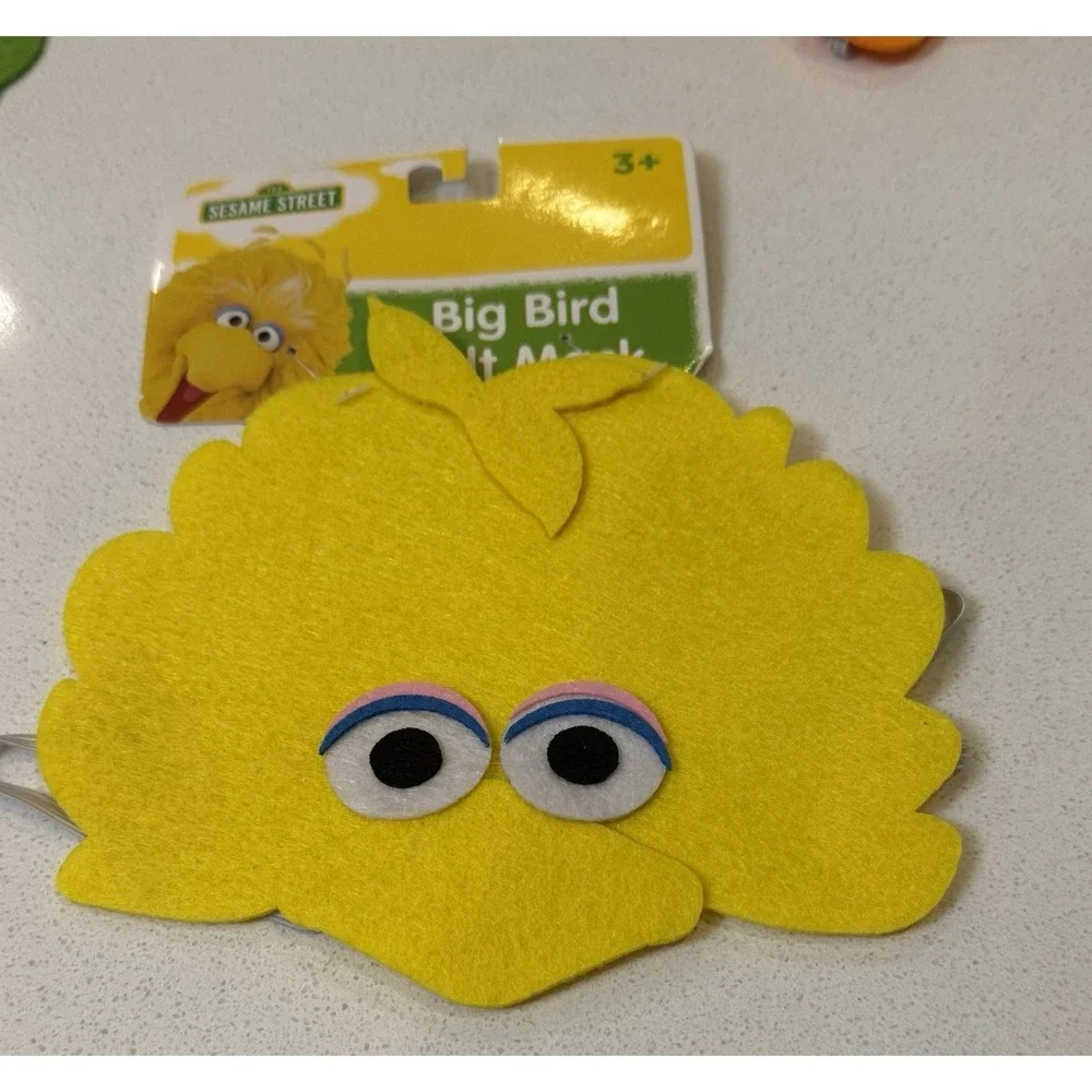 Sesame Street‎ Character Felt Masks Set Of 4 New Oscar Big Bird Burt Ernie